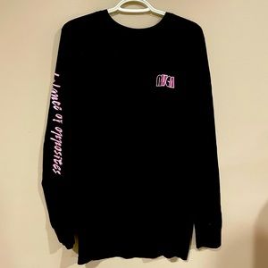 RVCA - Long Sleeve - Large - Black/Pink Fonts